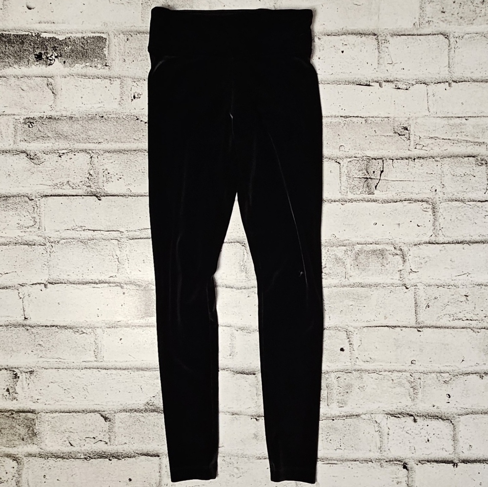 Talula Women's Black Velvet Leggings